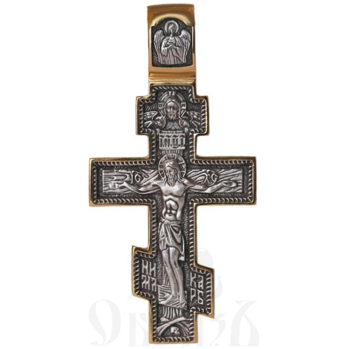 крест с образом архангела михаила, серебро 925 проба с золочением (арт. 43263)